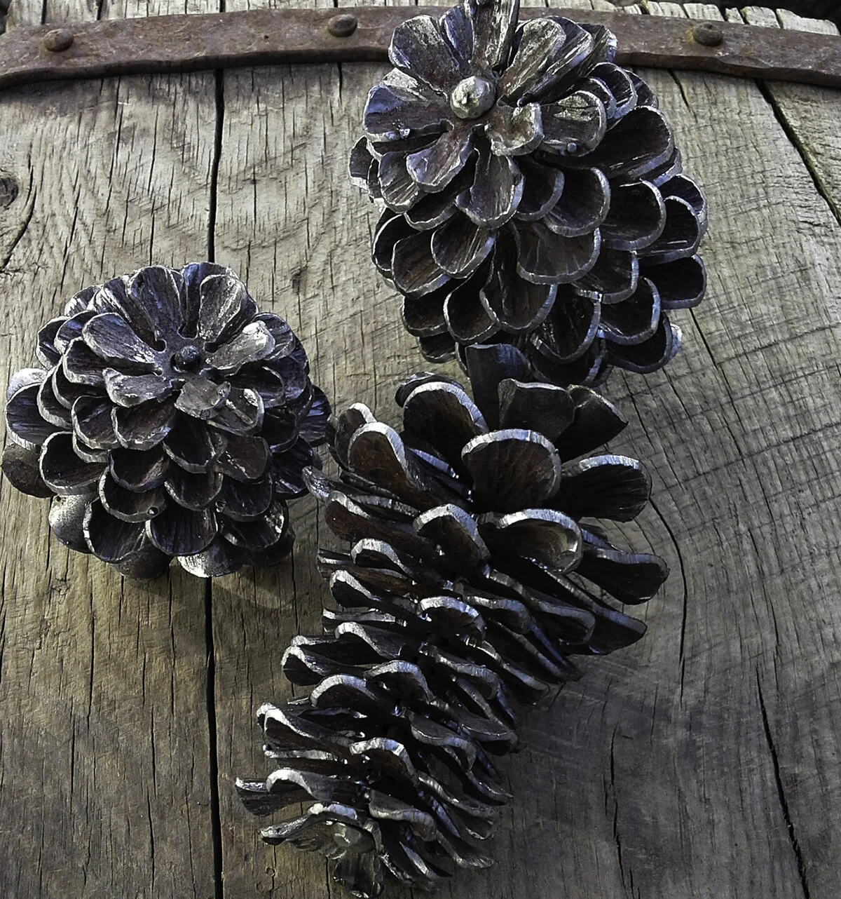 Steel Pine Cones