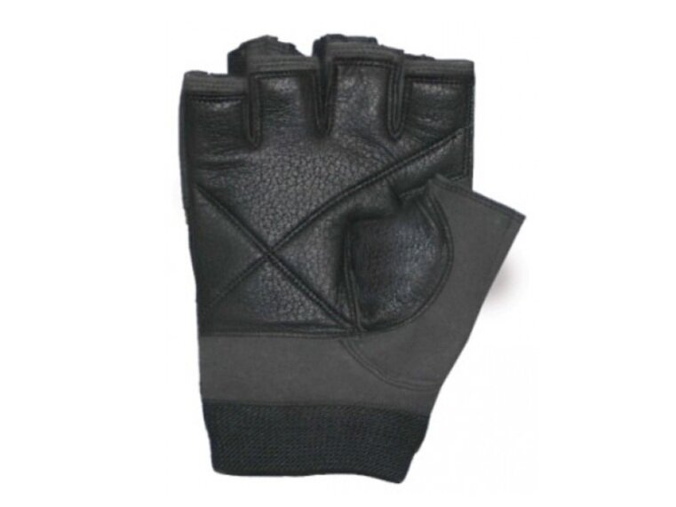 Small Fingerless Gloves Black Leather Working Out Weight Lifting Gym  Wheelchair