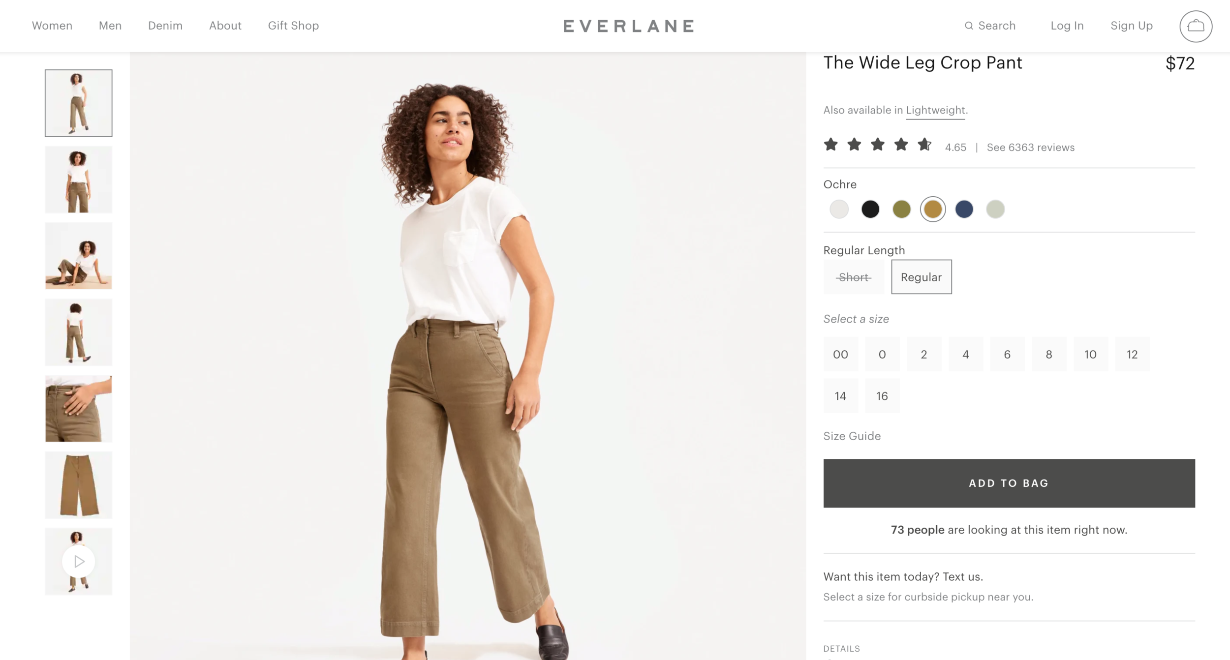 The Organic Wide-Leg Pant Black – Everlane