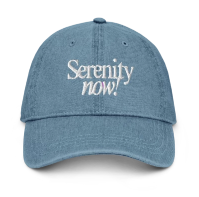 serenity now denim unisex seinfeld hat