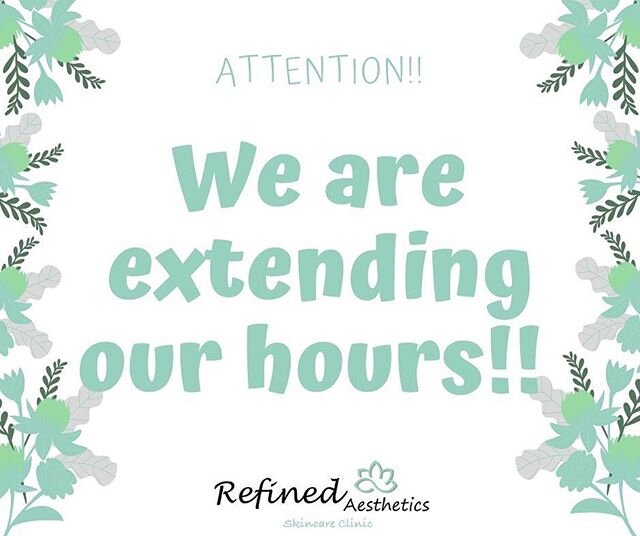 Attention all my lovely clients!! I will be open these 3 days before our lockdown and will be EXTENDING my hours to ensure I can help as many of you as possible before we close for 21 days. If you had bookings for Friday and Saturday or want to try g
