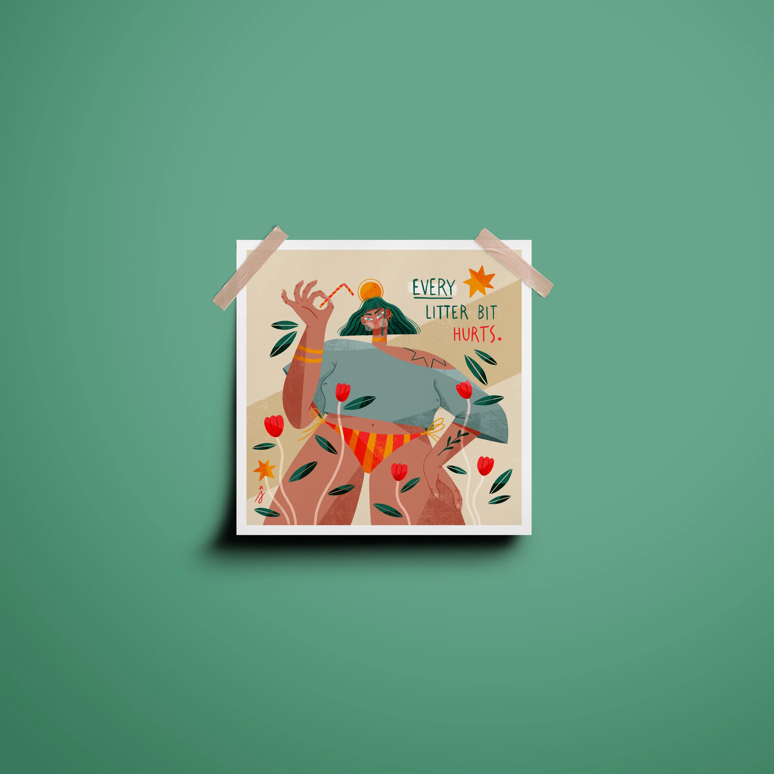 Every Litter Bit Hurts - Square