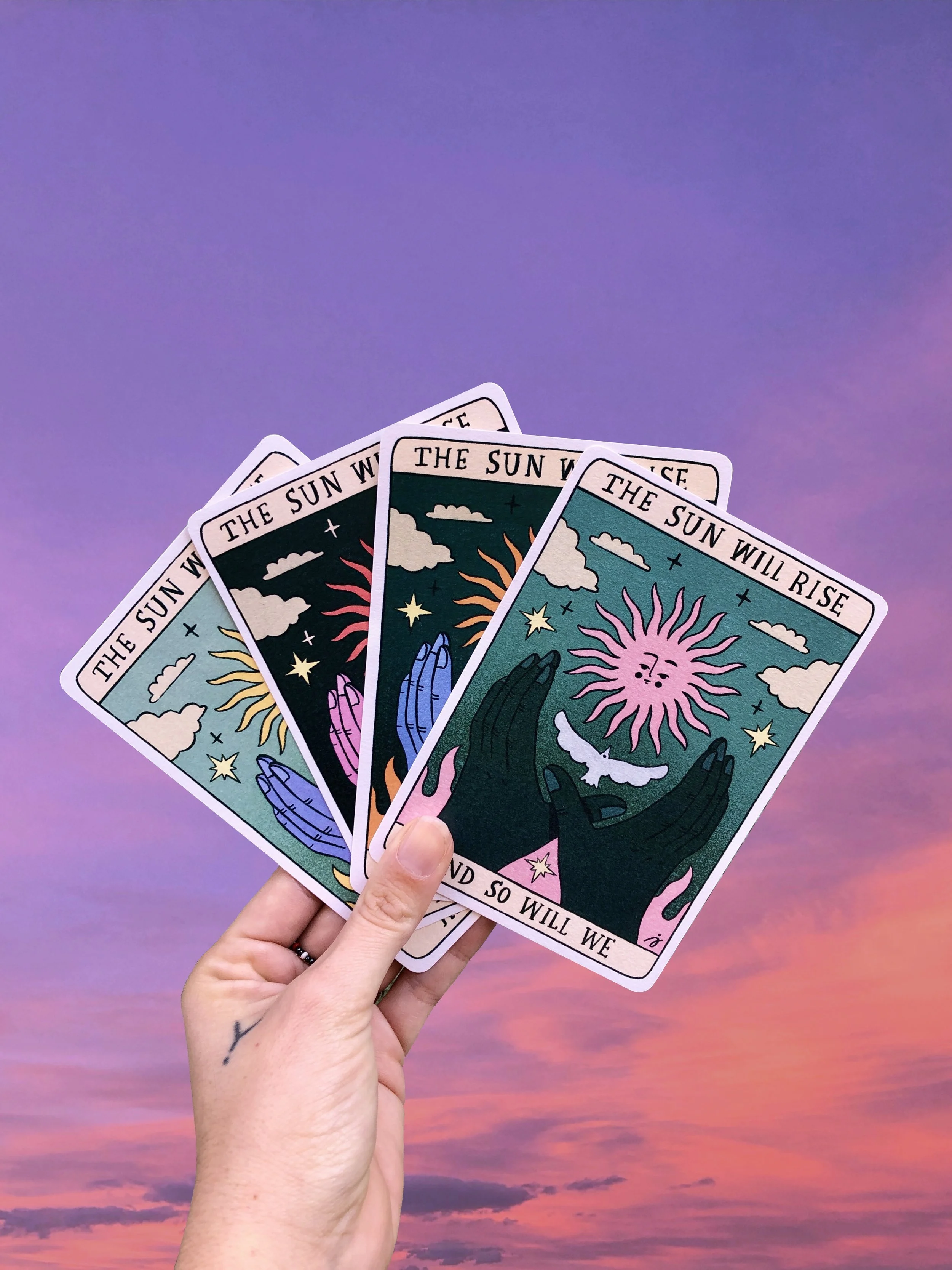 the sun will rise - postcard