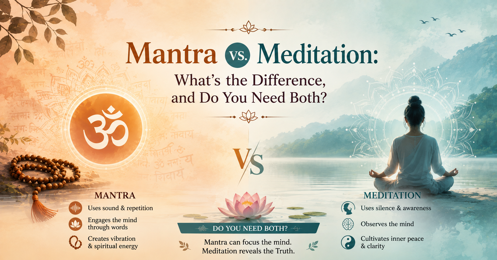 Mantra vs. Meditation: What's the Difference, and Do You Need Both?