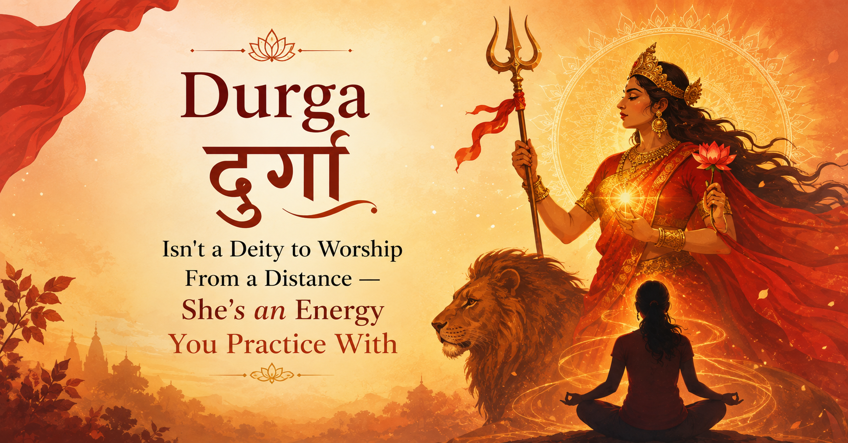 Durga दुर्गा Isn't a Deity to Worship From a Distance — She's an Energy You Practice With