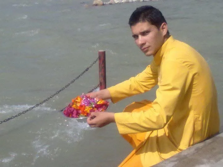 Young Manohar Prasad in Rishikesh