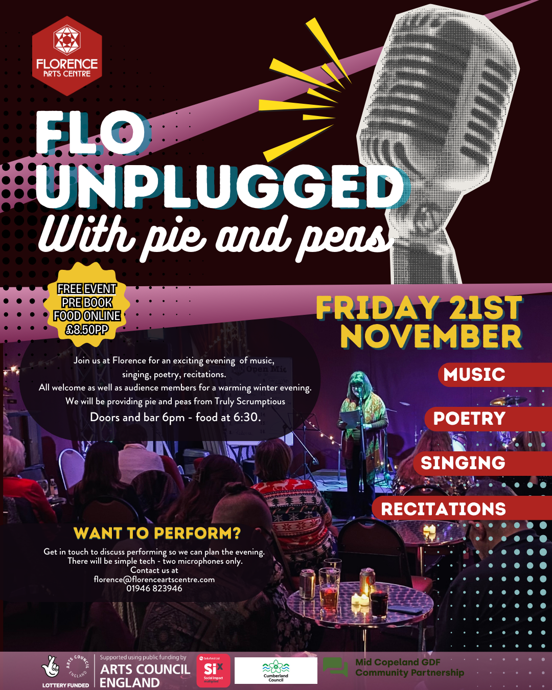 Flo Unplugged - Acoustic Session - Free - Food £8.50pp