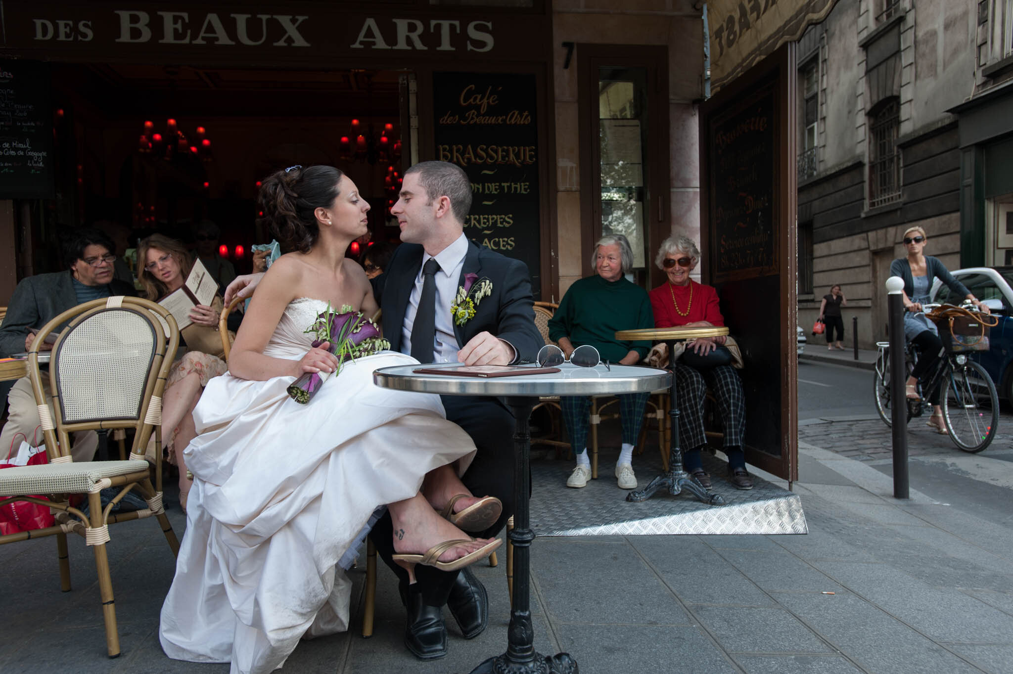    ‘Paris/NYC’ Book ‘Edition Lammerhuber’    Newlyweds at Cafe des Beaux Arts, Paris 