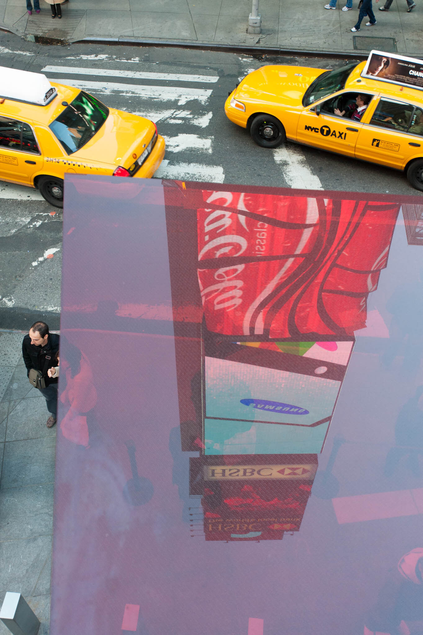    ‘Paris/NYC’ Book ‘Edition Lammerhuber’    Times Square, yellow taxis, reflection 