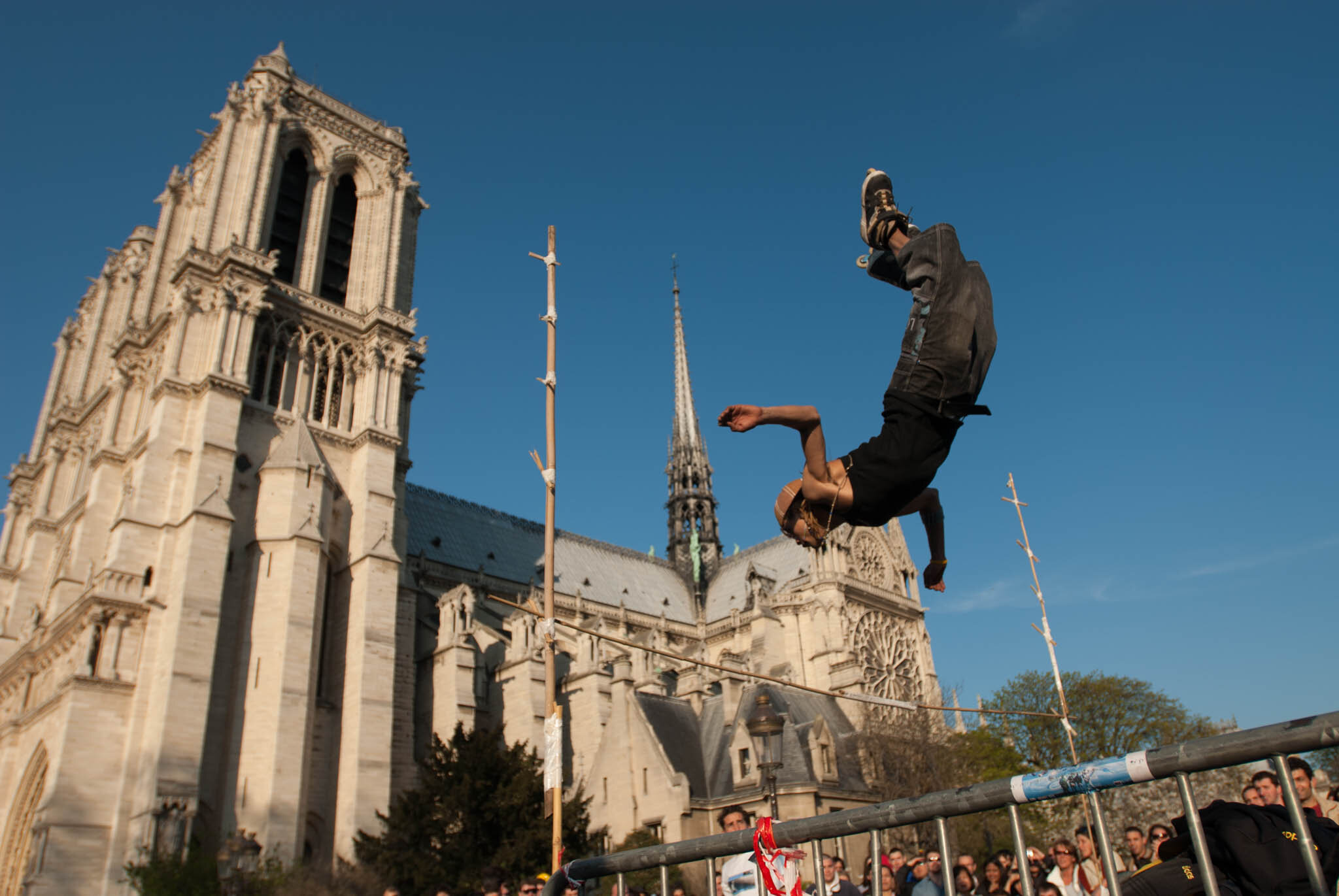    ‘Paris/NYC’ Book ‘Edition Lammerhuber’    Roller skater doing stunts. Notre Dame, Paris 