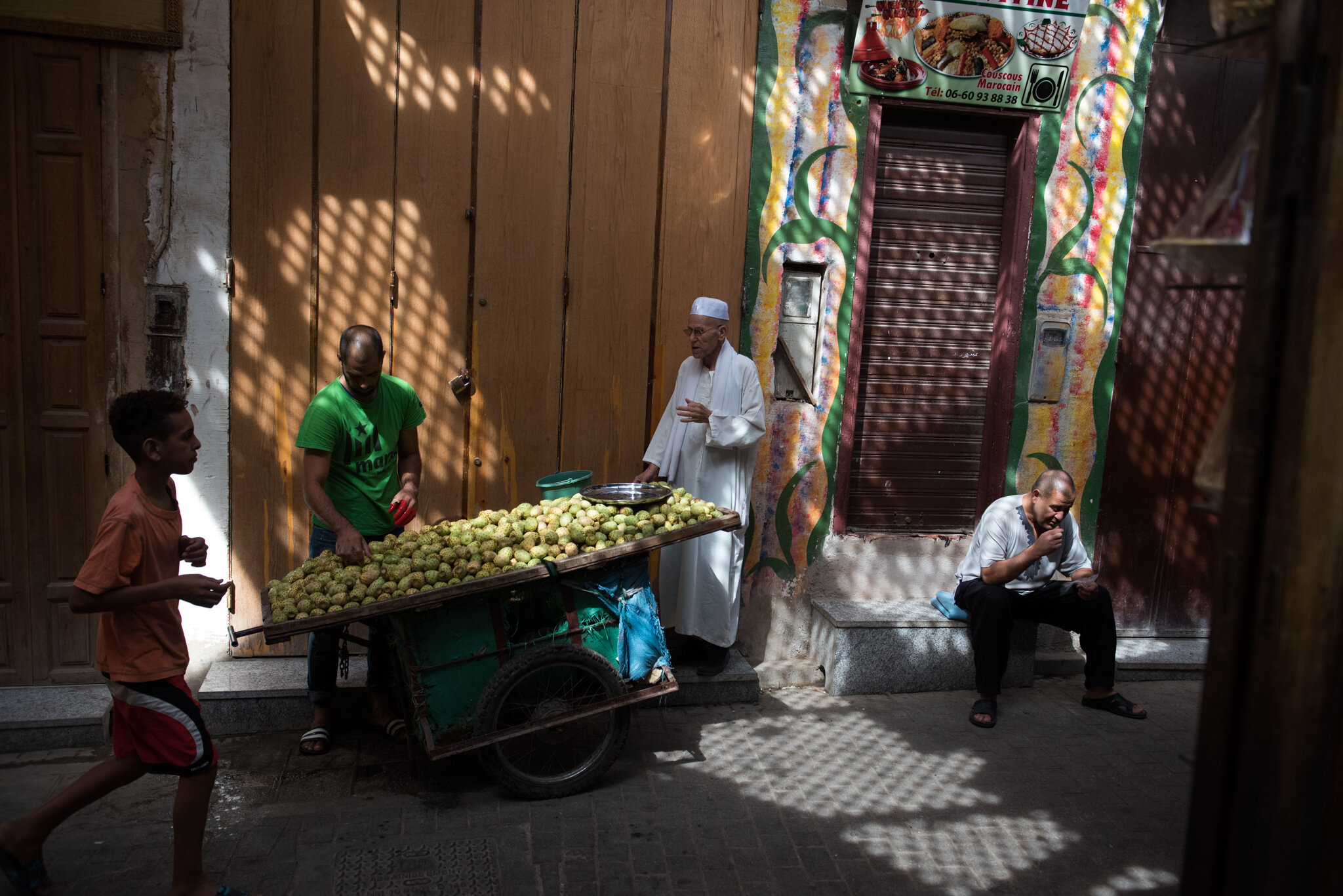    Morocco - Fes     Man selling fruits 