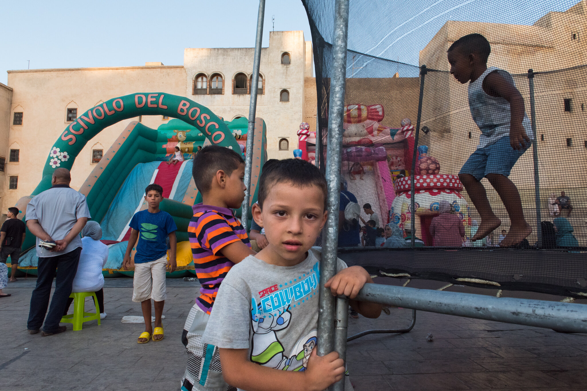    Morocco - Fes     Kids playing at local fair 