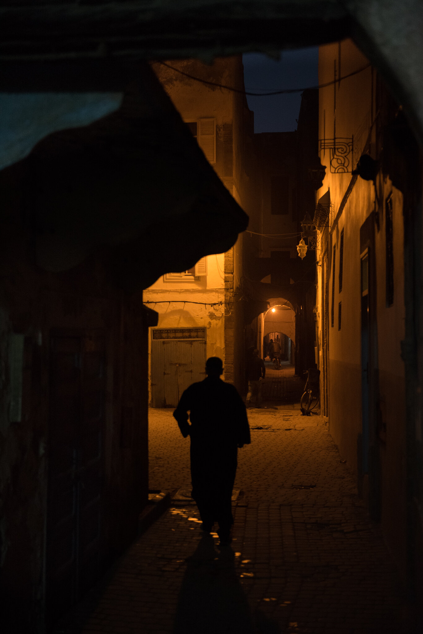    Morocco - Essaouira    Night scene, medina 
