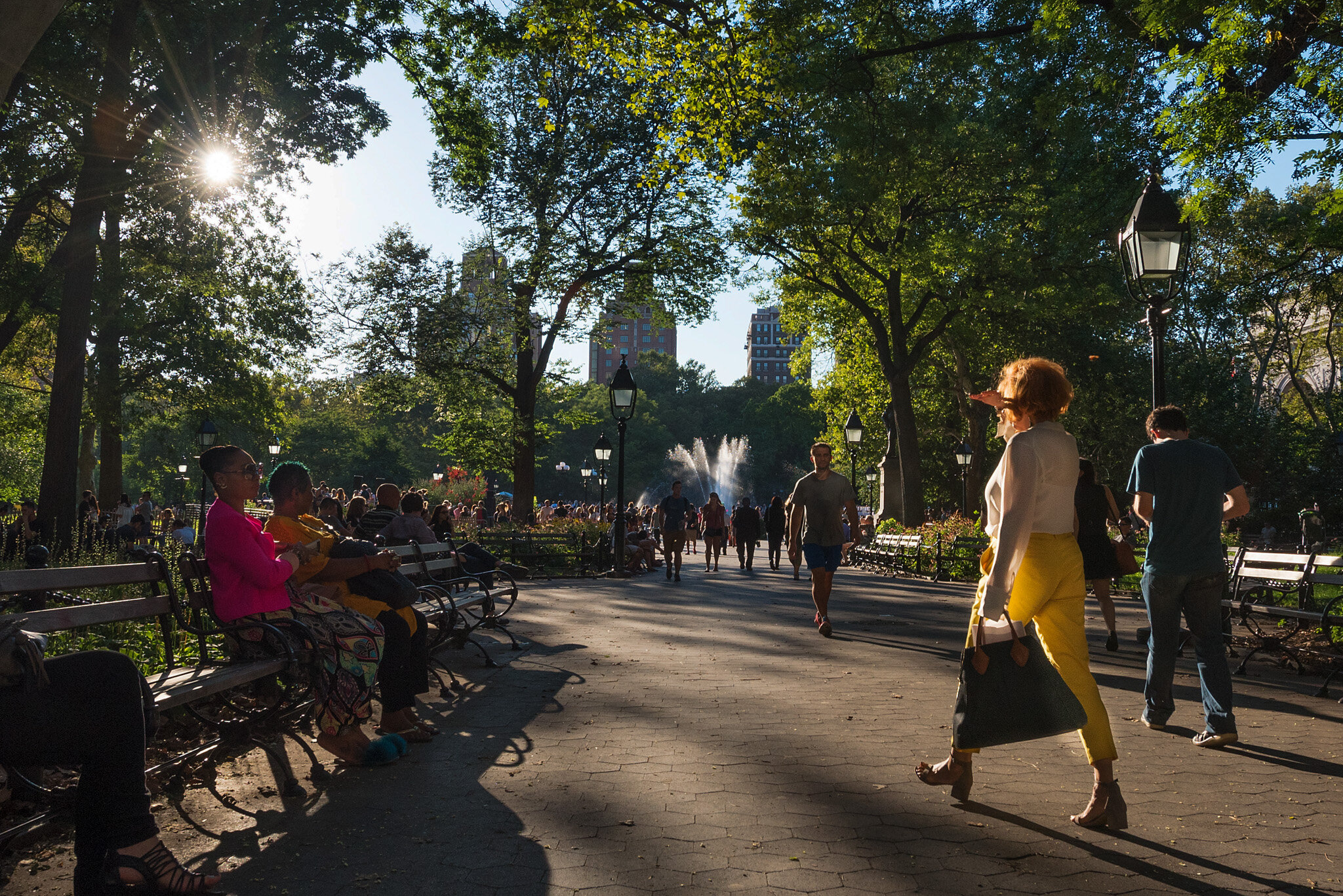    'Paris/NYC' Book 'Edition Lammerhuber'    Evening light. Washington Square 