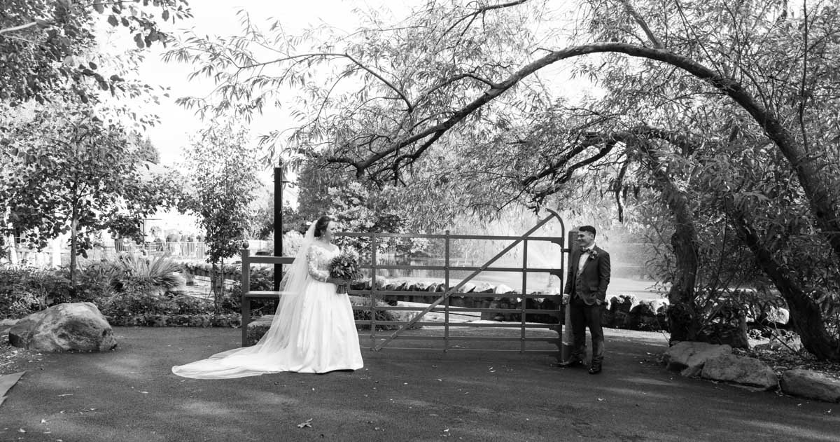  Outside around the back beside trees for some portraits.  The venue features some unique opportunities for your big day. 