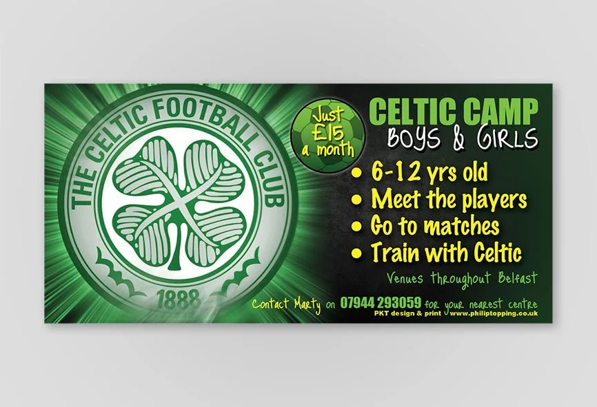 Dl flyers printed for a customer in Belfast city.