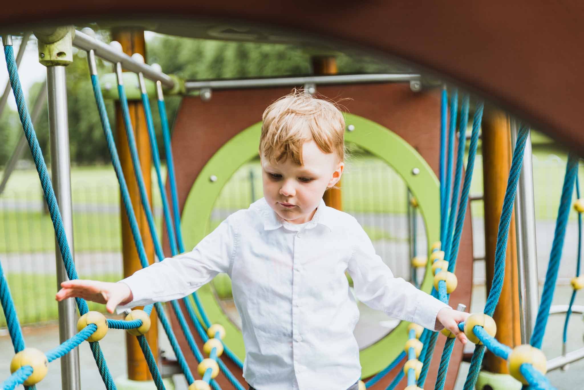 Kid in the play area.