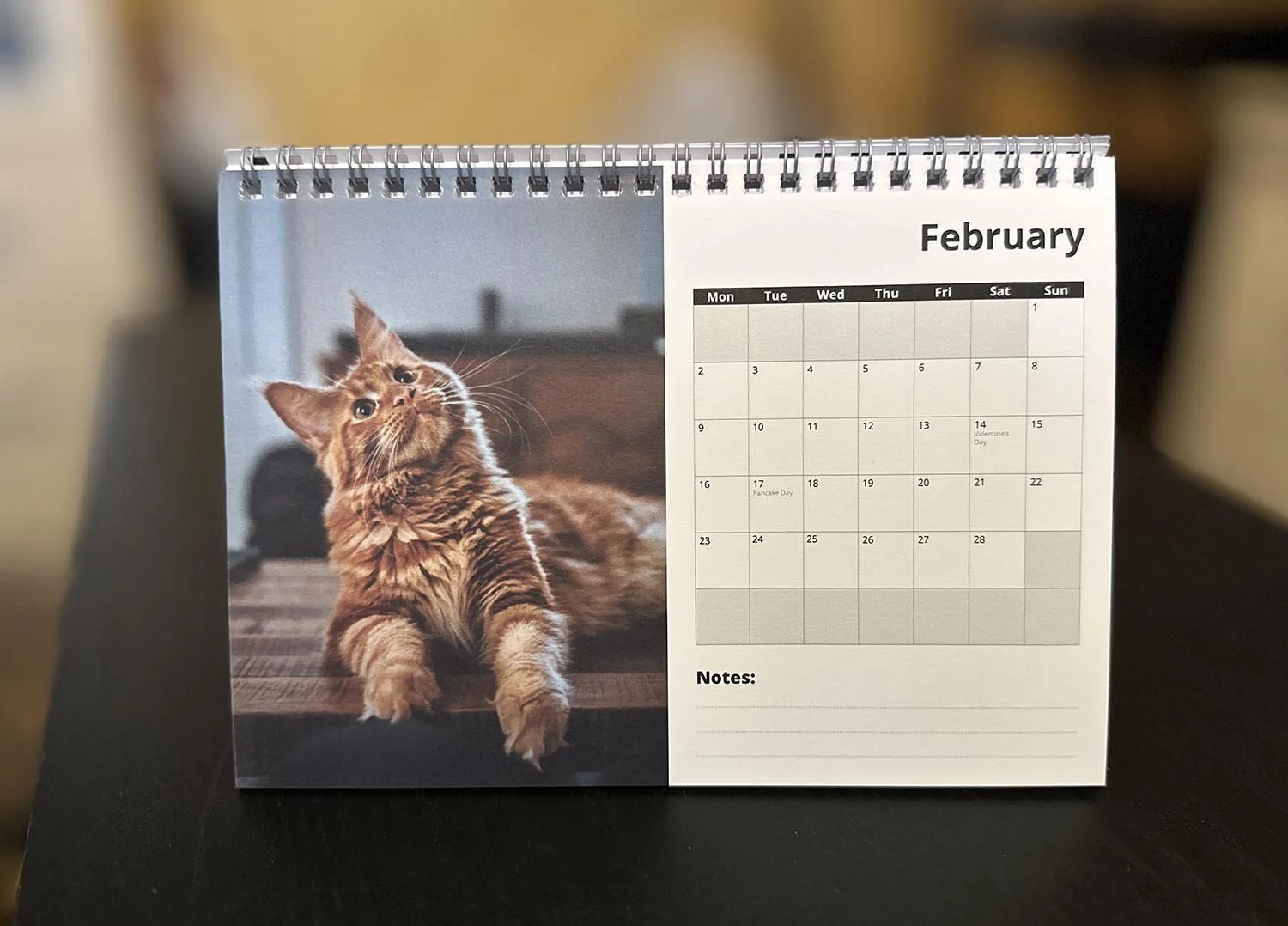 A5 disk calendars wirobound ordered for a customer  in Armagh.