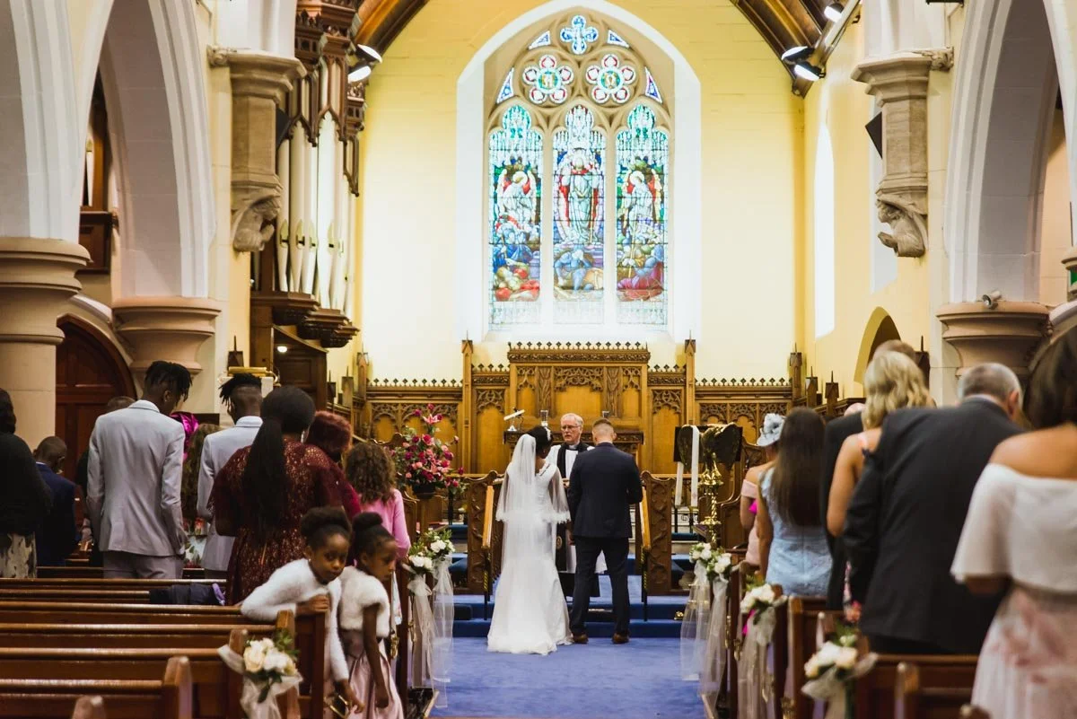 Wider photo of the ceremony.