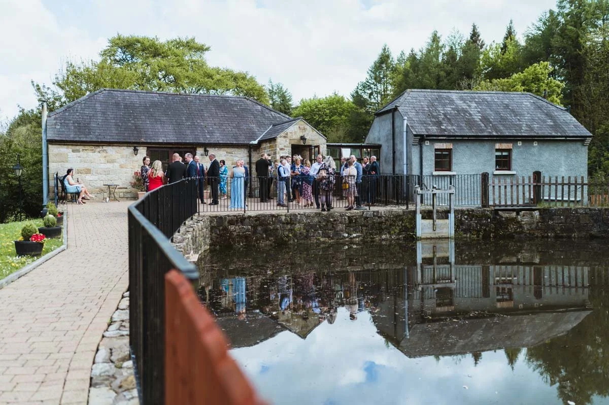 They chose the right wedding venue in Enniskillen, as it has a pond, a small and beautiful one, as shown outside.
