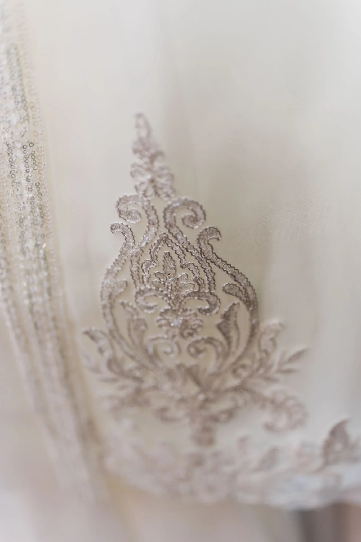 Close-up of the dress detail.
