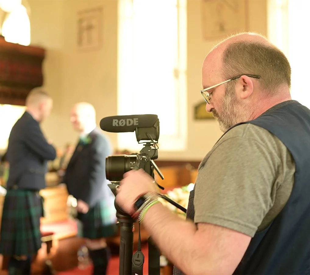 Philip is taking wedding photos and video at a ceremony in Lurgan.