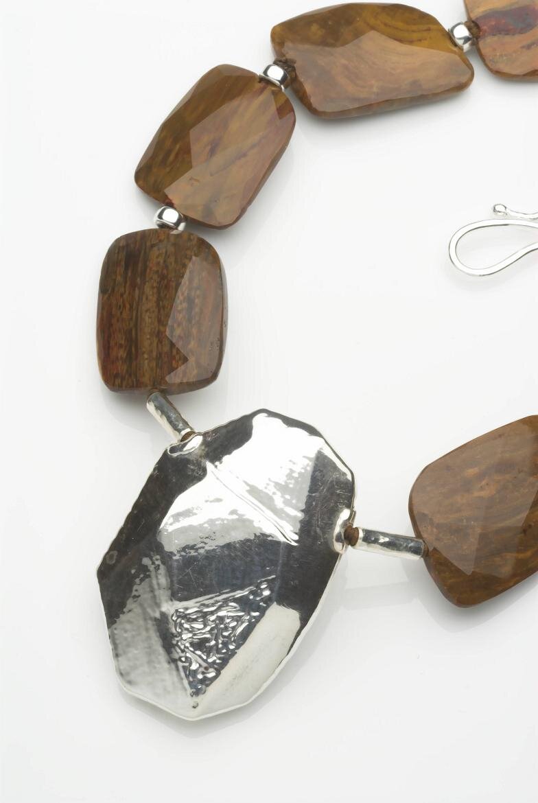Petrified wood and silver necklace. £690.jpg