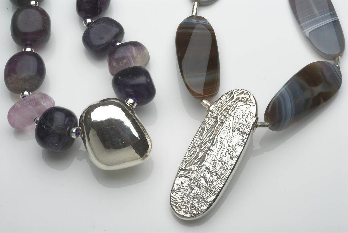Fluorite and Agate Necklaces with Silver by Simone Micallef.£590 and £690 .jpg