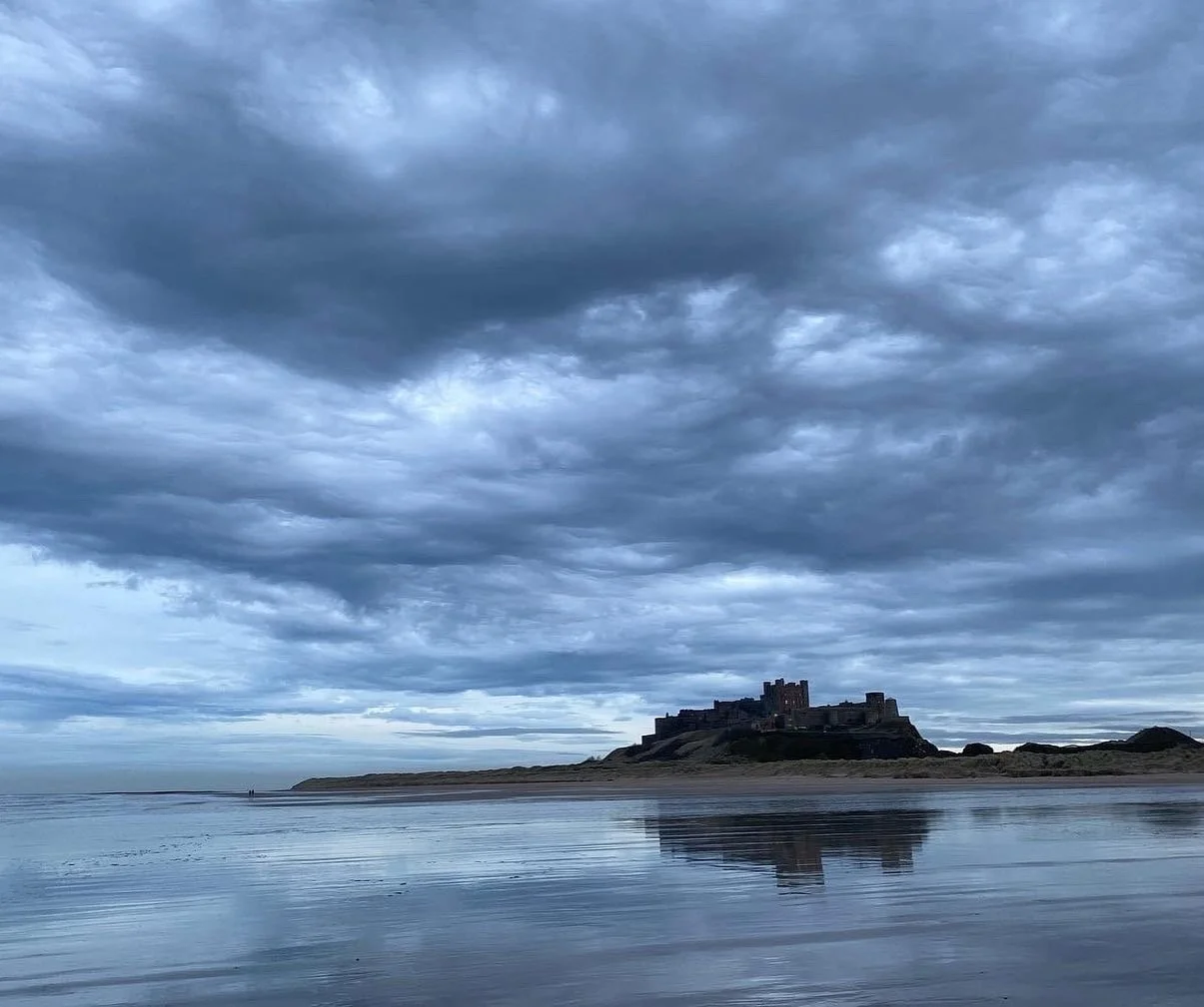 Bamburgh Castle looking moody