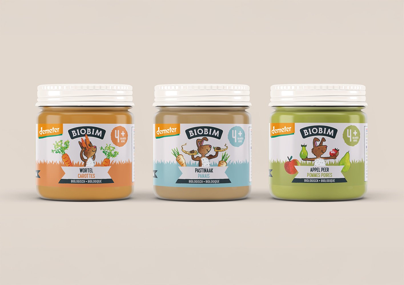 Ontwerp verpakkingen - UDEA - Biobim biologische babyhapjes 4 maanden.jpg