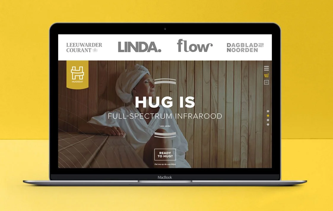 Websites voor wellness brands - Creatie website voor HUGseat infrarood sauna.jpg