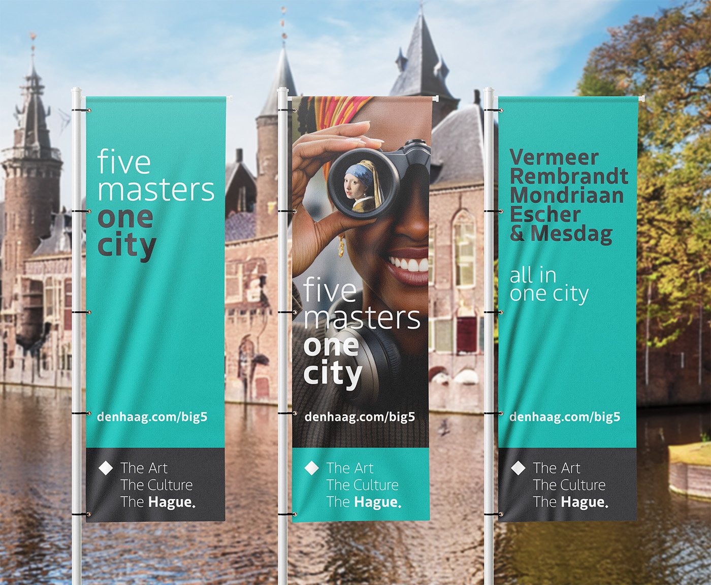 Five Masters One City kunst en cultuur campagne Vlaggen 2.jpg