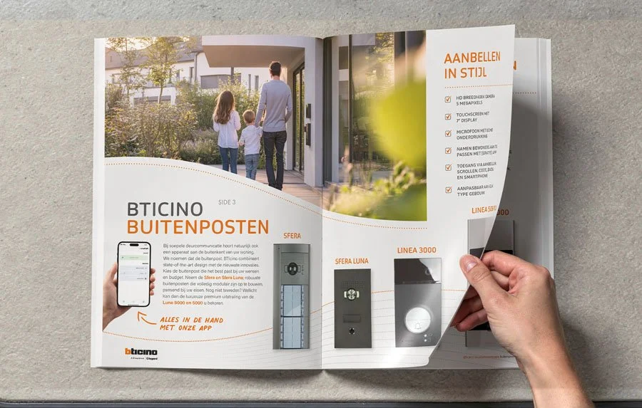Vormgeving BTicino brochure