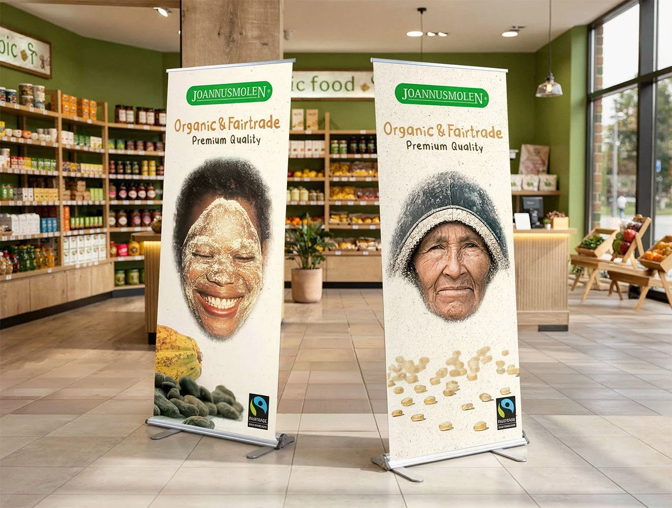 Branding organic en fairtrade instore promotion