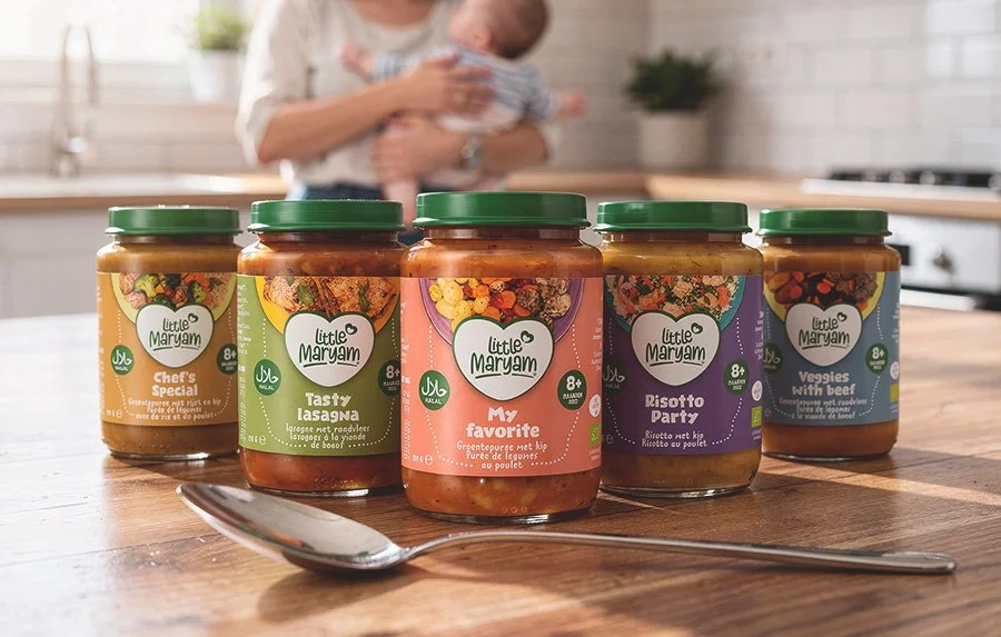 Packaging design voor duurzame merken - Ontwerp verpakkingen voor Little Maryam halal en biologische babyvoeding