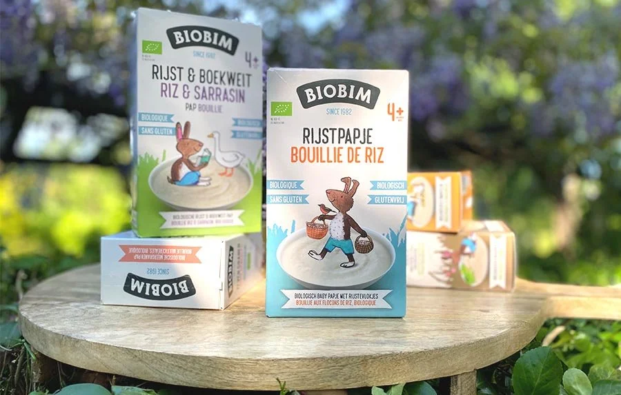 Packaging design voor duurzame merken - Biobim organic baby food packaging design
