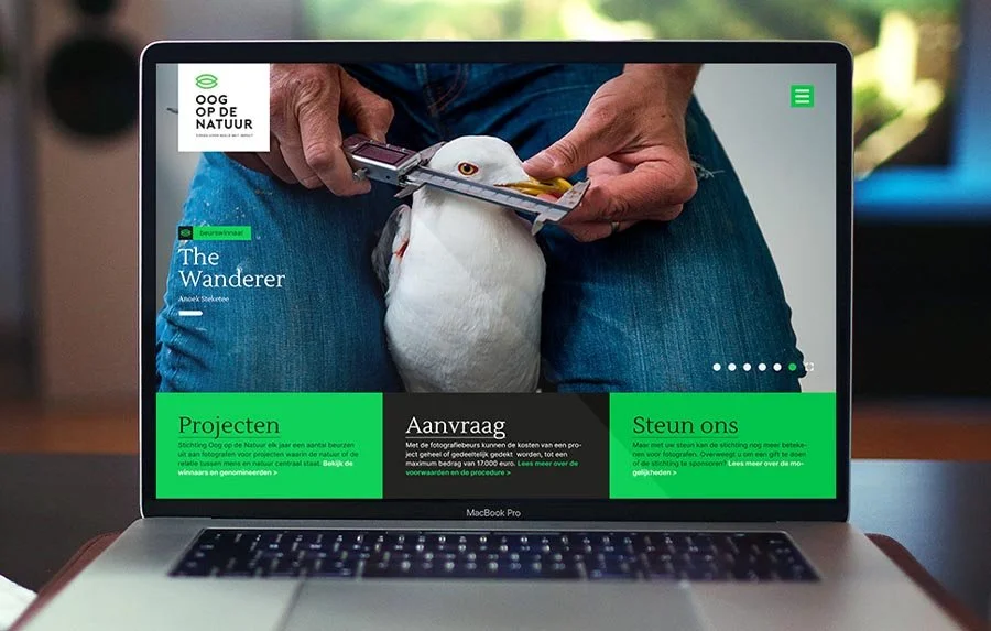 Website voor non-profit organisatie - Creatie website voor Stichting Oog op de Natuur
