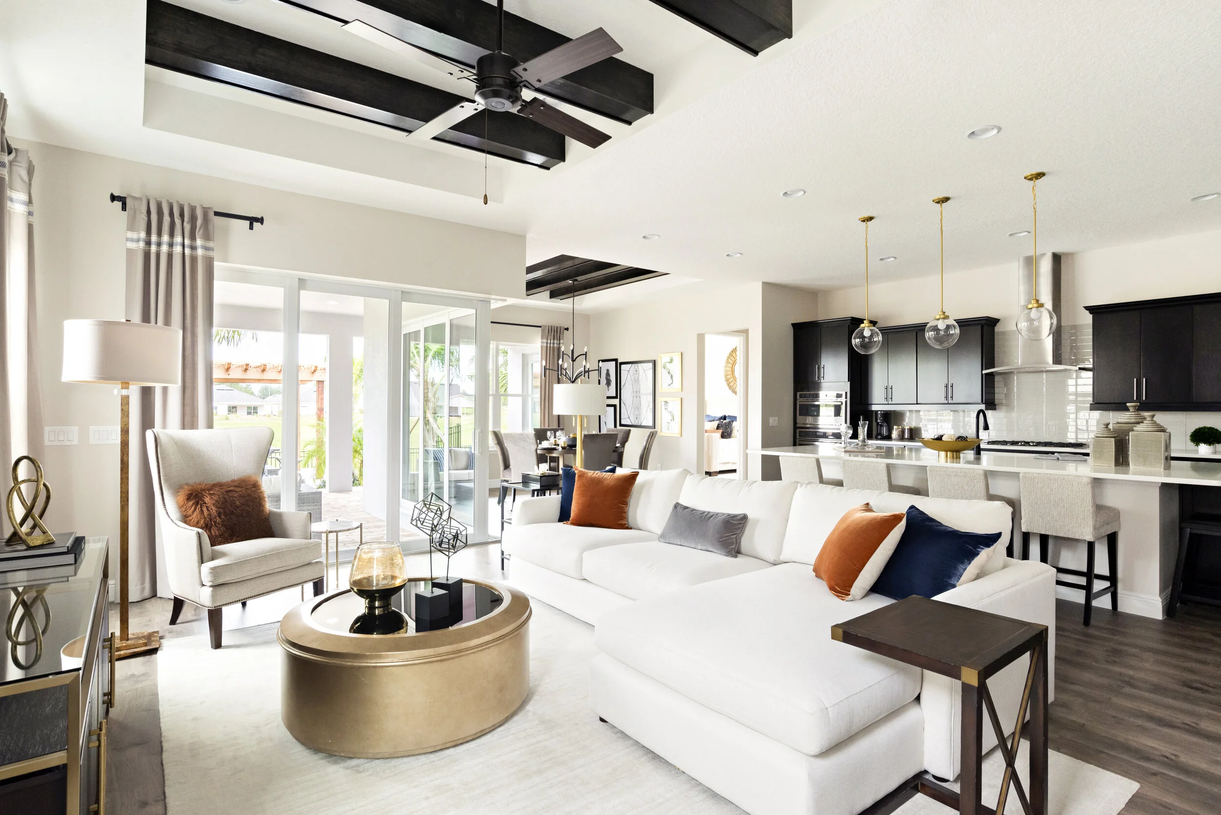 Transitional Modern Living Space