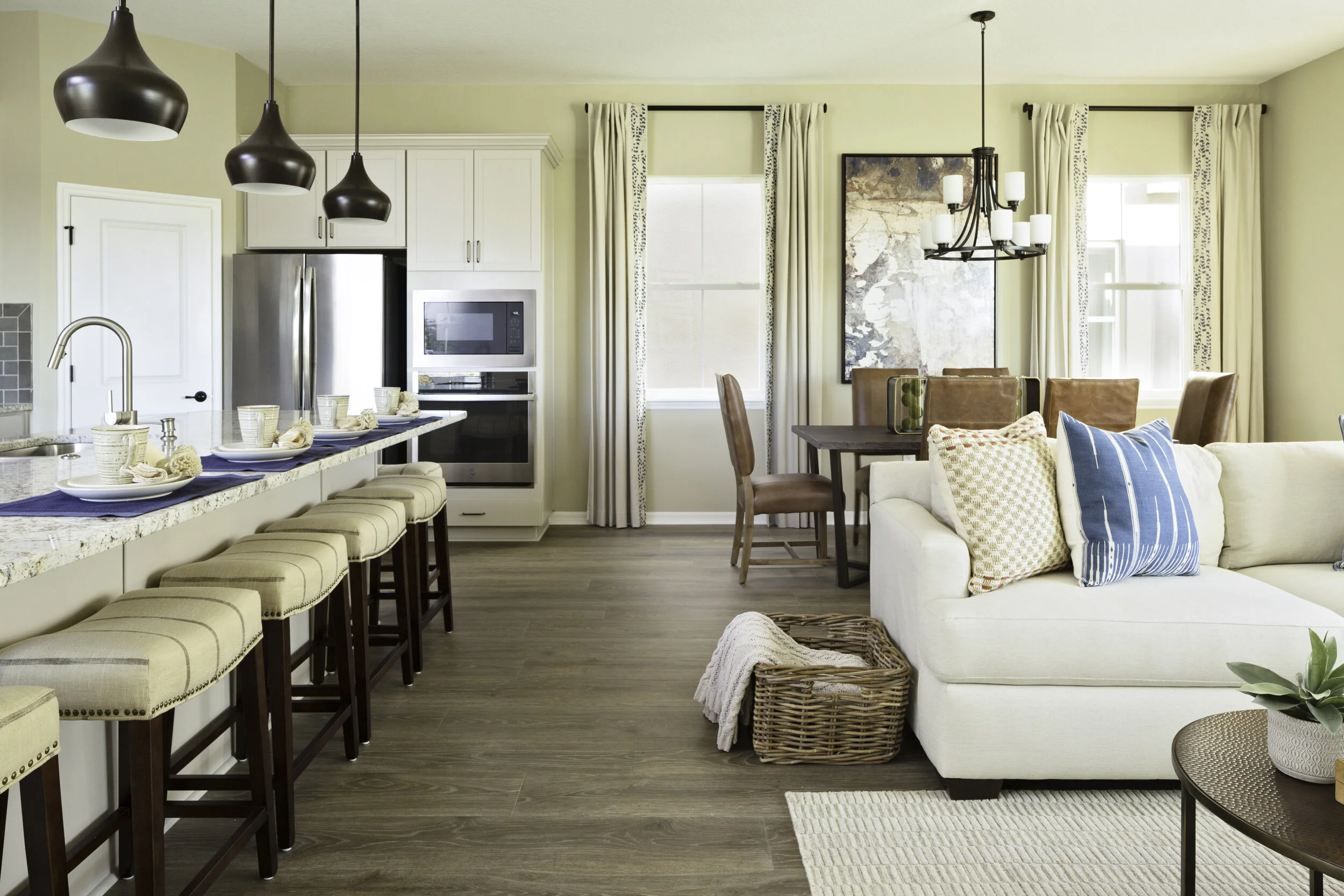 Transitional Modern Living Space