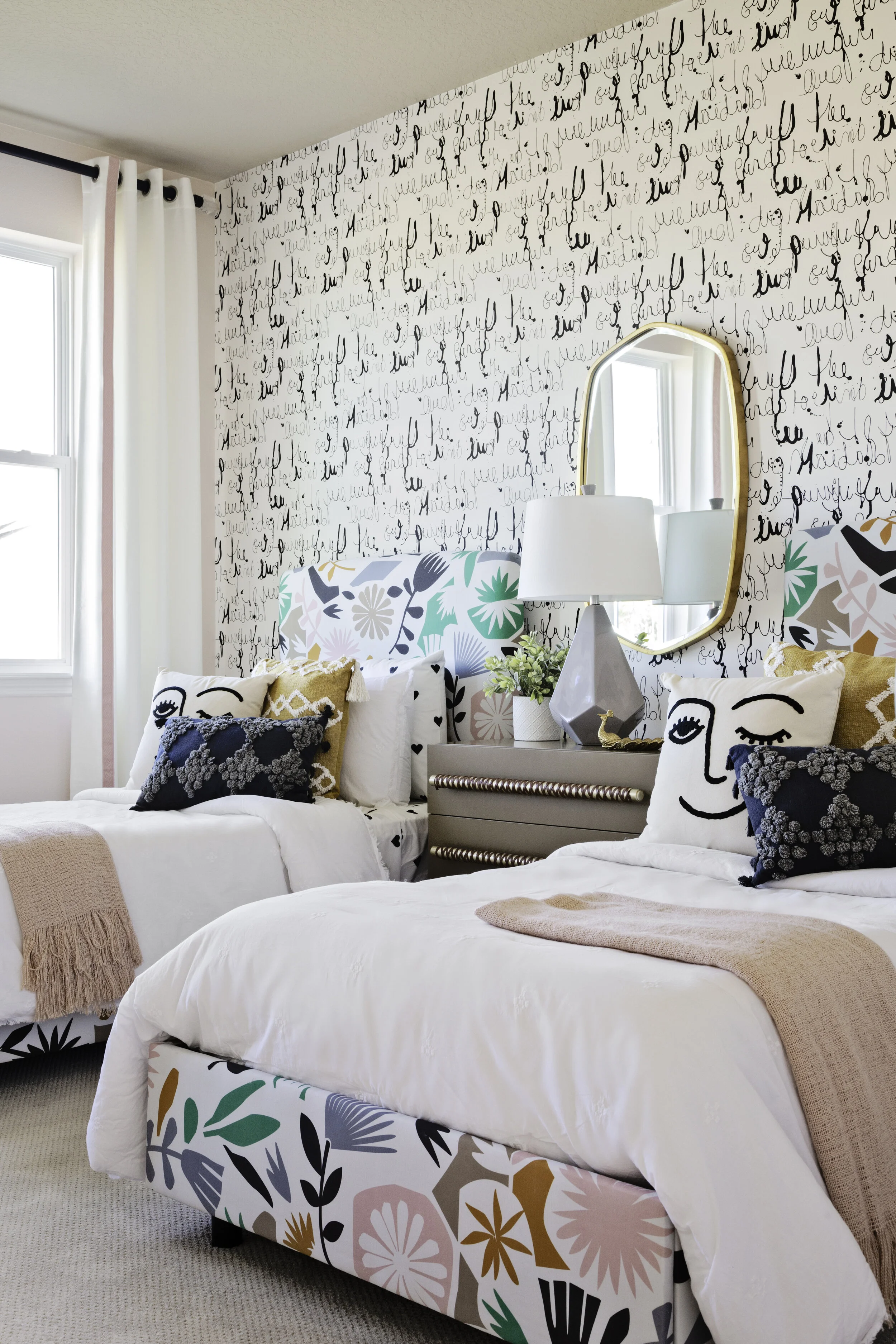Transitional Fun Girls' Bedroom