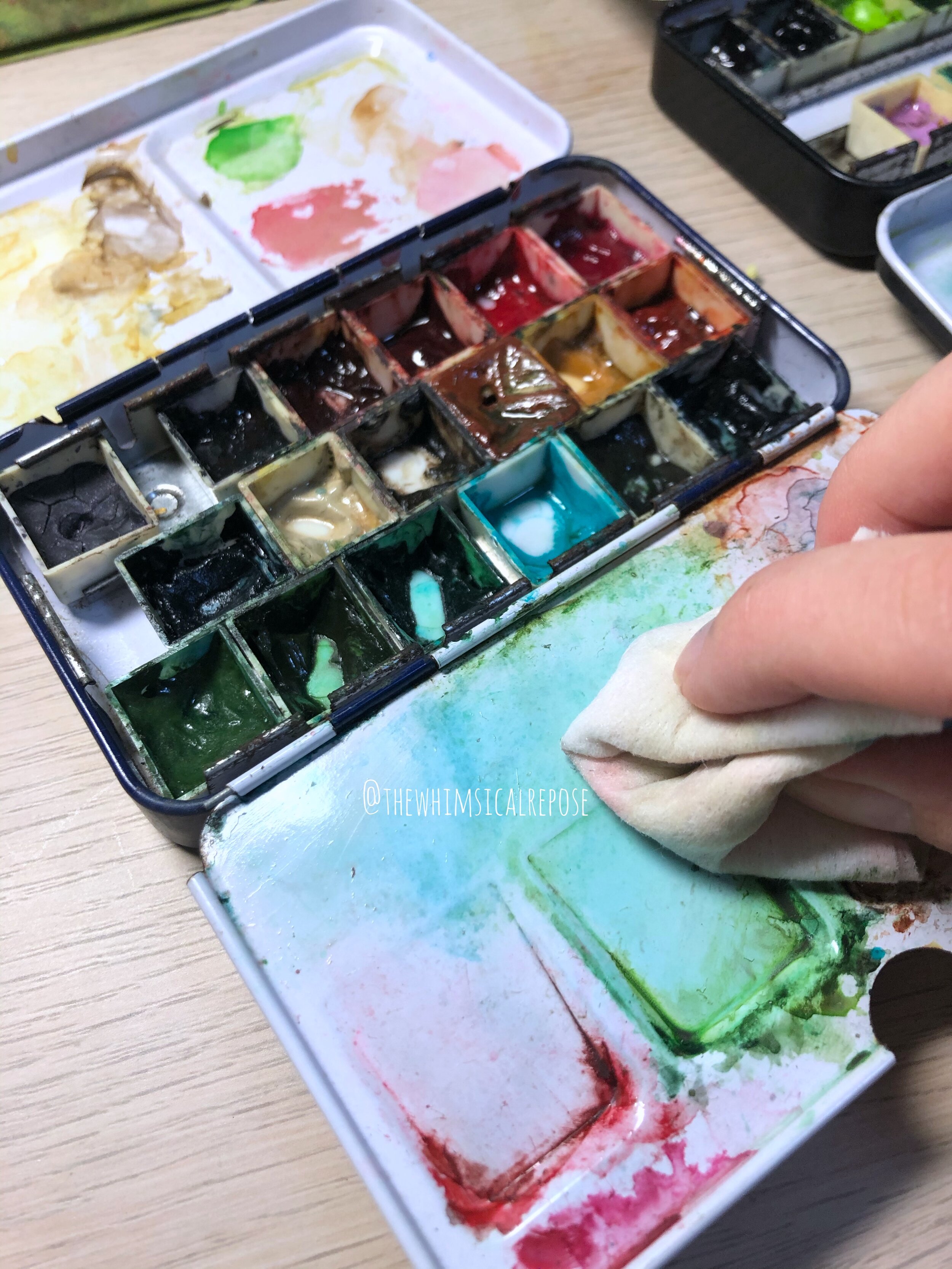 When and How to Clean my Watercolour Palette — The Whimsical Repose -  Surface Design & Custom Watercolour Portraits