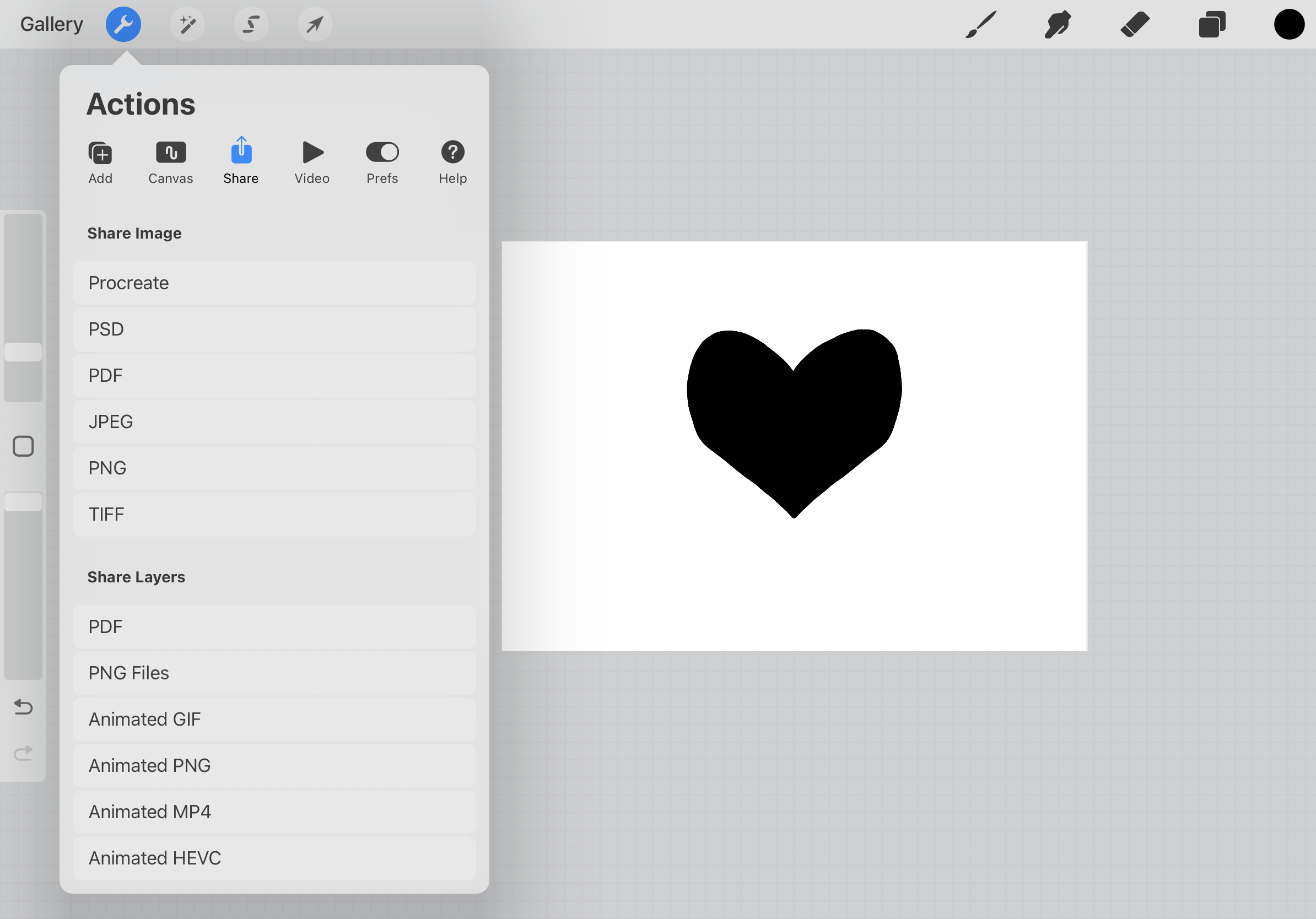 Tap the Wrench icon > Share > JPEG
