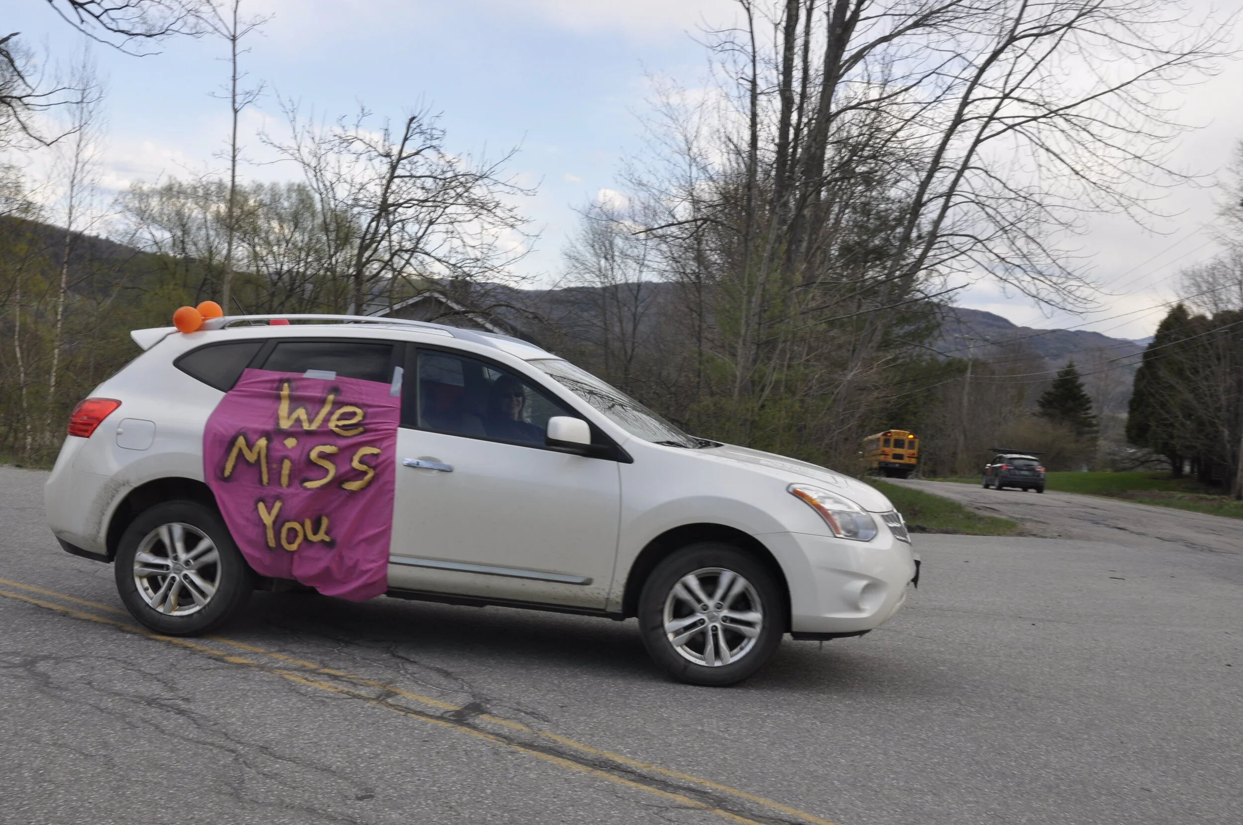   Thatcher Brook teacher Cara Ramsdell spreads the message. Photo by Lisa Scagliotti.  