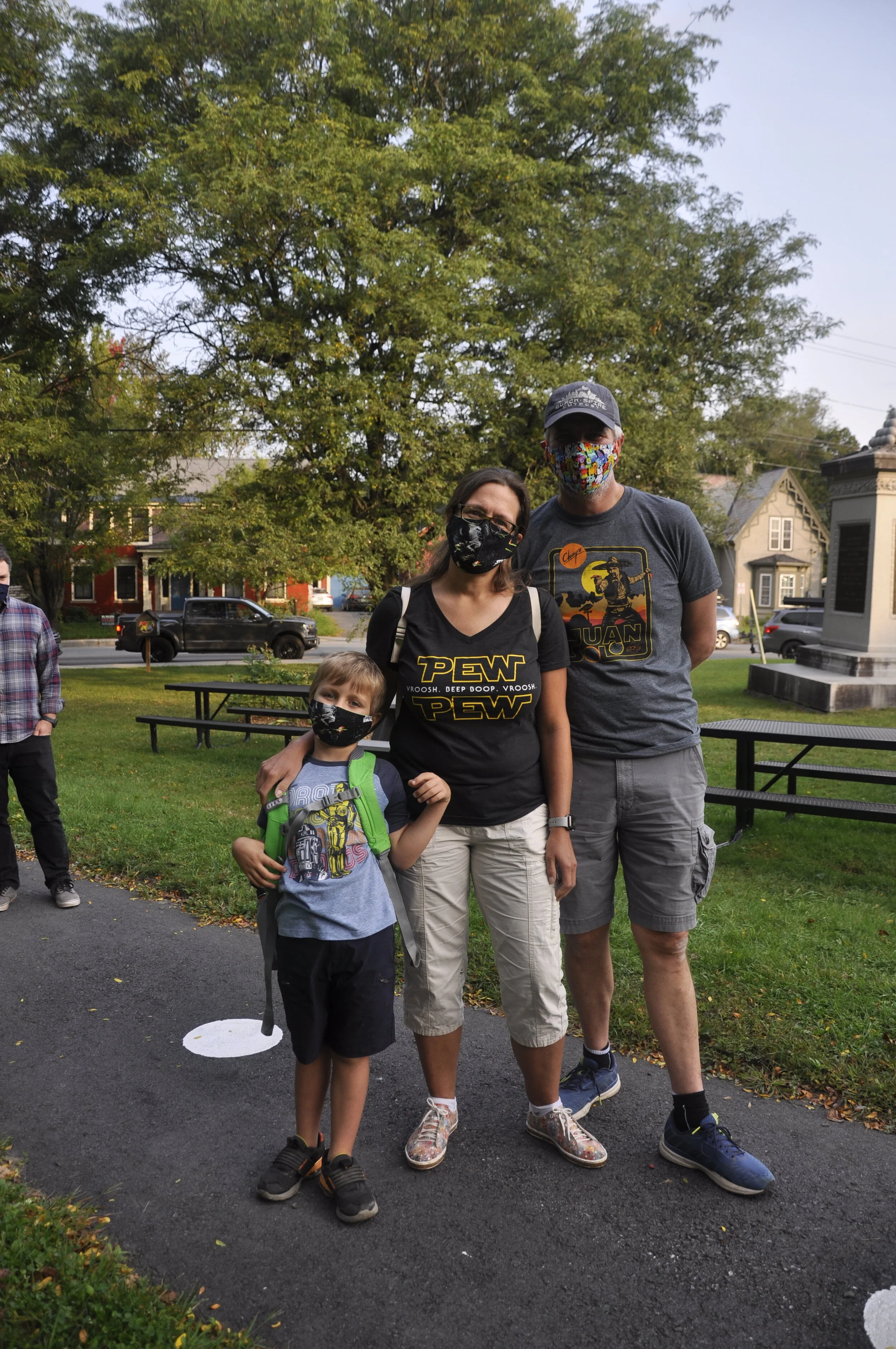   Some relied on the power of the force for the first day of school. Photo by Lisa Scagliotti.  