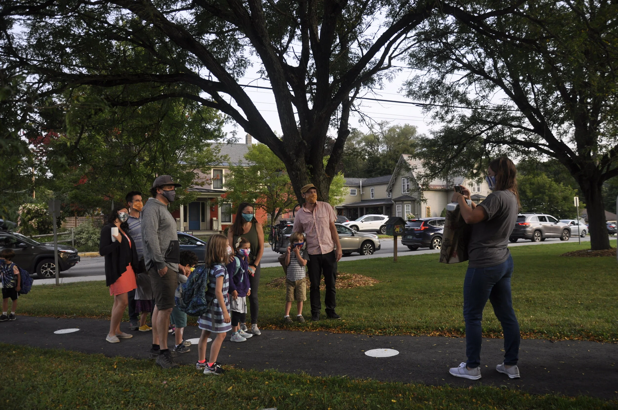   Erin Hurley (right) snaps some first-day photos unlike any others. Photo by Lisa Scagliotti  