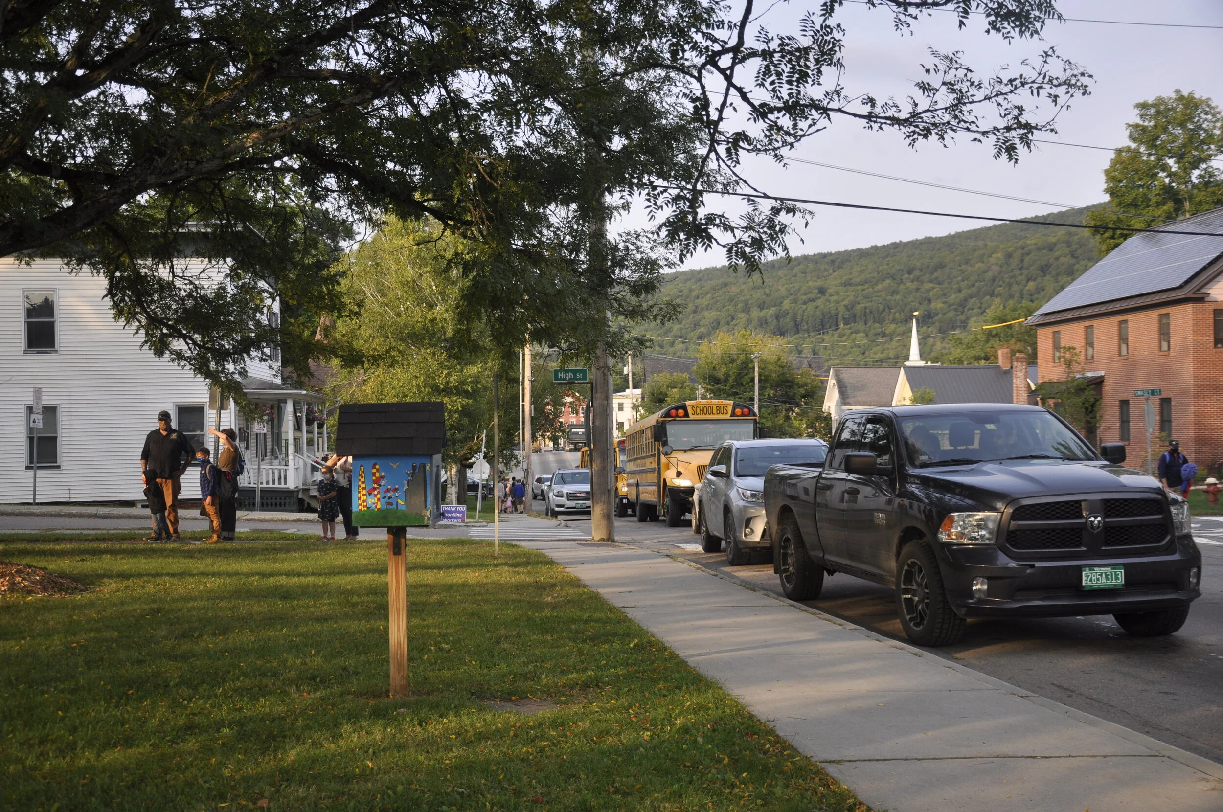   Stowe Street filled up for awhile although buses were waived around the car line as needed.  