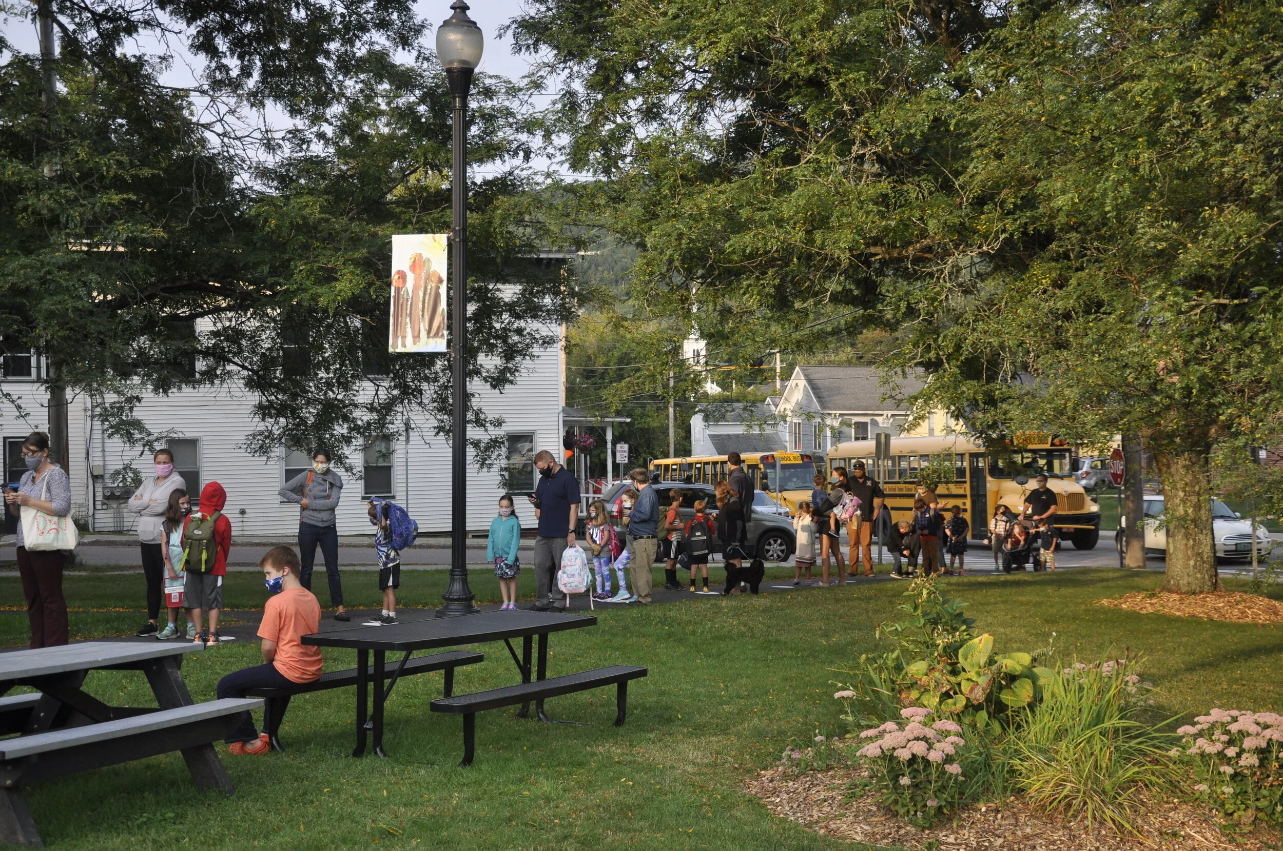   Tuesday was the busiest day at school anywhere in Vermont since March. Photo by Lisa Scagliotti.  