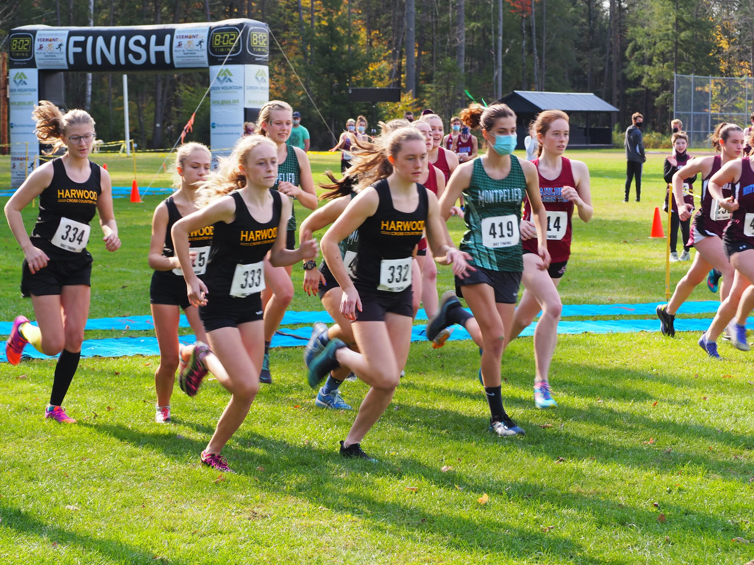   Harwood girls left to right: Britta Zetterstrom, Charlie Flint, Julia Thurston, Ava Thurston. Photo by Ann Zetterstrom.  
