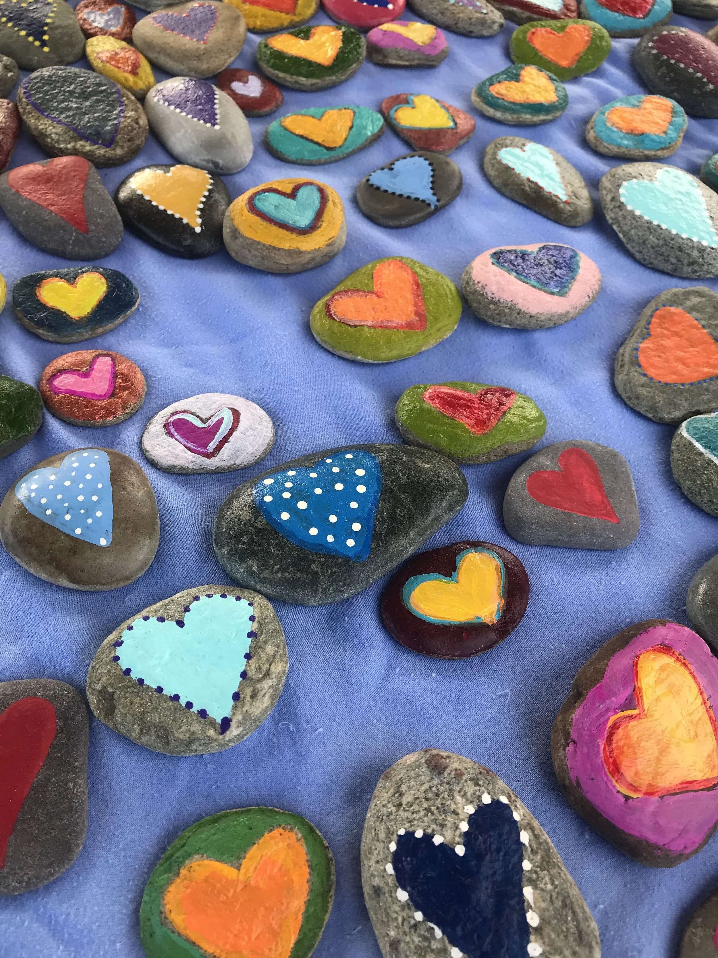   Painted rocks. Photo by Mike Nucci.  