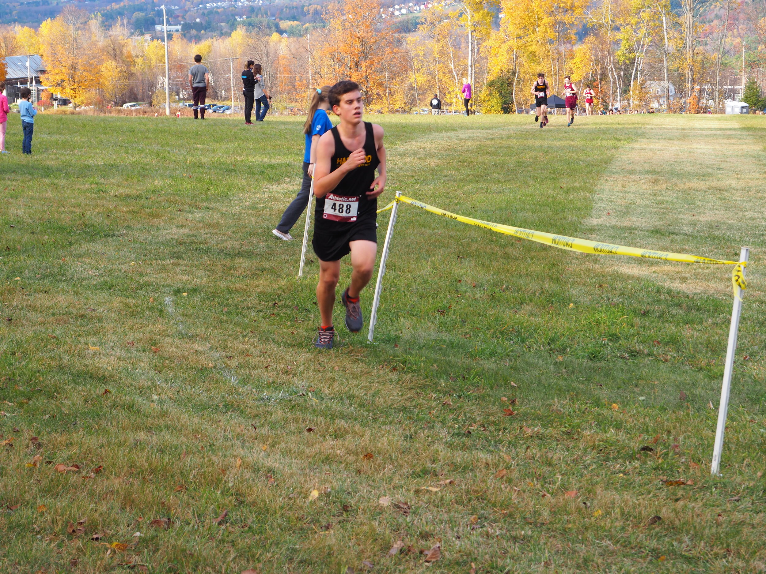   Noah Rivera pushes a hill at the Spaulding meet. Photo courtesy the Zetterstrom family.  